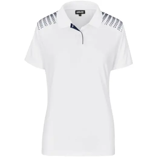Ladies Aerogrid Golf Shirt White Front